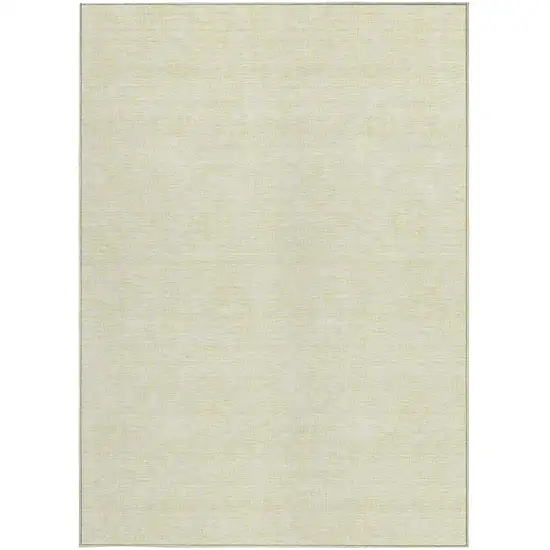 Yellow And Beige Geometric Washable Indoor Outdoor Area Rug Photo 6