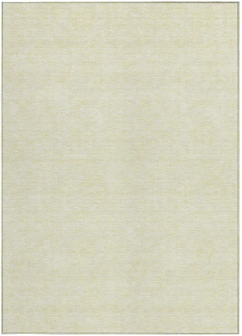 Yellow And Beige Geometric Washable Indoor Outdoor Area Rug Photo 6