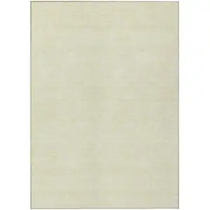 Photo of Yellow And Beige Geometric Washable Indoor Outdoor Area Rug