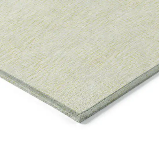 Yellow And Beige Geometric Washable Indoor Outdoor Area Rug Photo 4