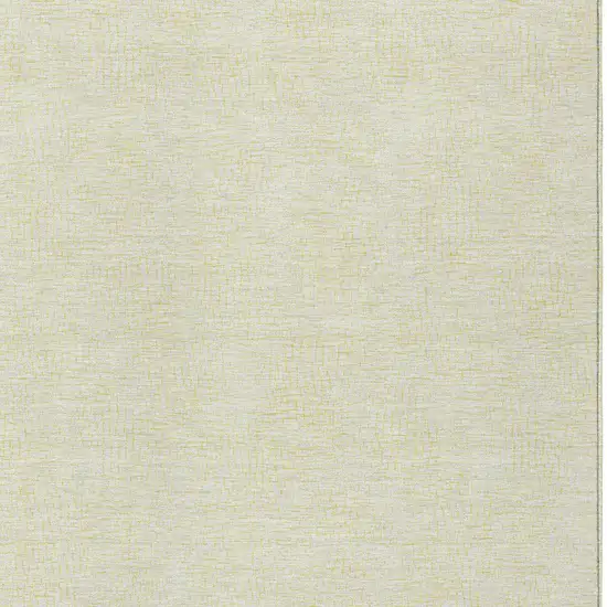 Yellow And Beige Geometric Washable Indoor Outdoor Area Rug Photo 5