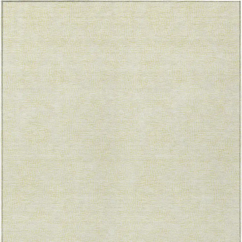 Yellow And Beige Geometric Washable Indoor Outdoor Area Rug Photo 6