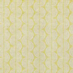 Photo of Yellow And Beige Ogee Washable Indoor Outdoor Area Rug