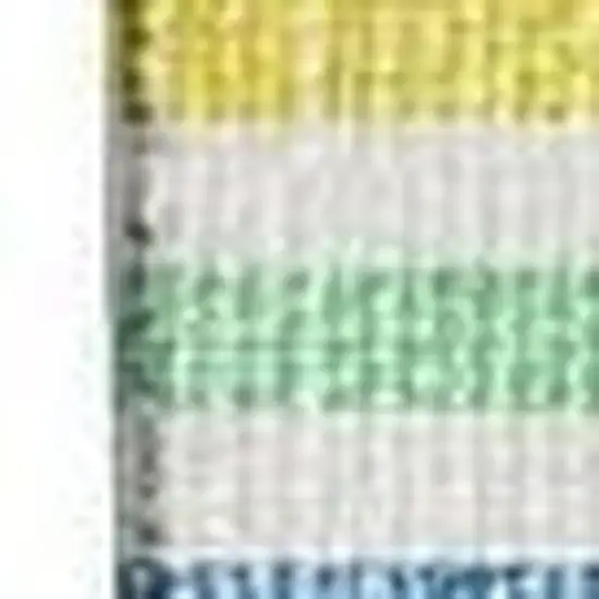 Yellow And Blue Striped Washable Area Rug With UV Protection Photo 4