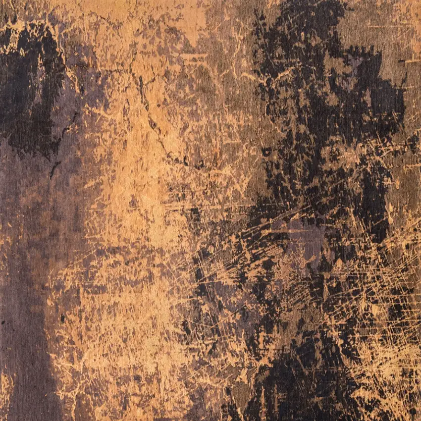 Yellow And Brown Abstract ,Washable, Area Rug Photo 8