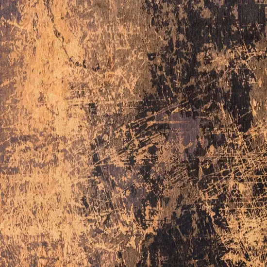 Yellow And Brown Abstract ,Washable, Area Rug Photo 3