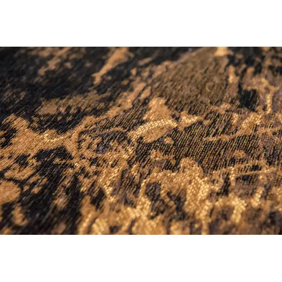 Yellow And Brown Abstract ,Washable, Area Rug Photo 9