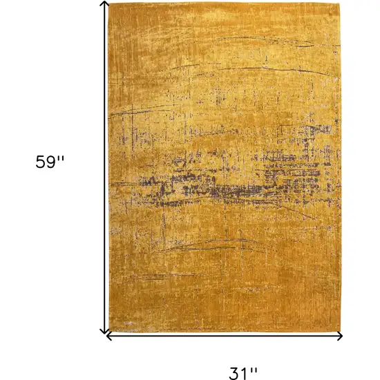 Yellow And Brown Chevron ,Washable, Area Rug Photo 5