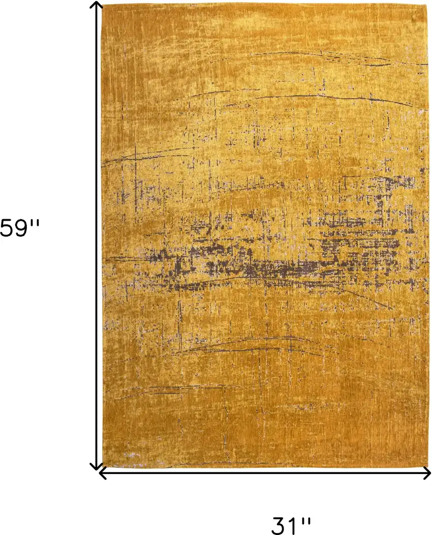 Yellow And Brown Chevron ,Washable, Area Rug Photo 5