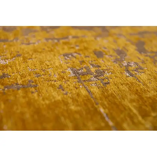 Yellow And Brown Chevron ,Washable, Area Rug Photo 9