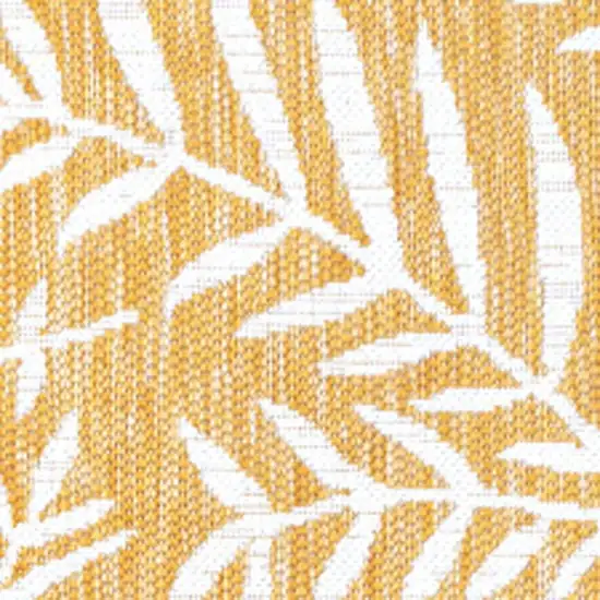 Yellow And Cream Floral Indoor Outdoor Area Rug Photo 2