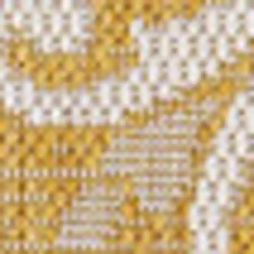 Yellow And Cream Floral Indoor Outdoor Area Rug Photo 2