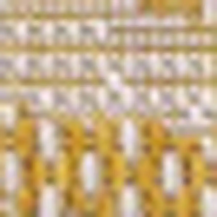 Yellow And Cream Floral Indoor Outdoor Area Rug Photo 2