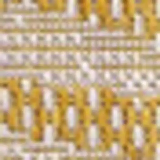 Yellow And Cream Floral Indoor Outdoor Area Rug Photo 3