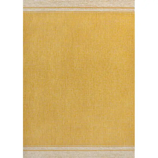 Yellow And Cream Indoor Outdoor Area Rug Photo 1