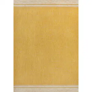 Photo of Yellow And Cream Indoor Outdoor Area Rug