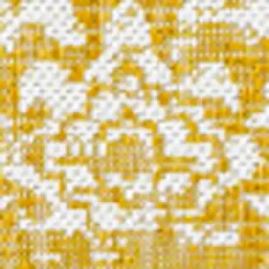 Yellow And Cream Medallion Indoor Outdoor Area Rug Photo 2