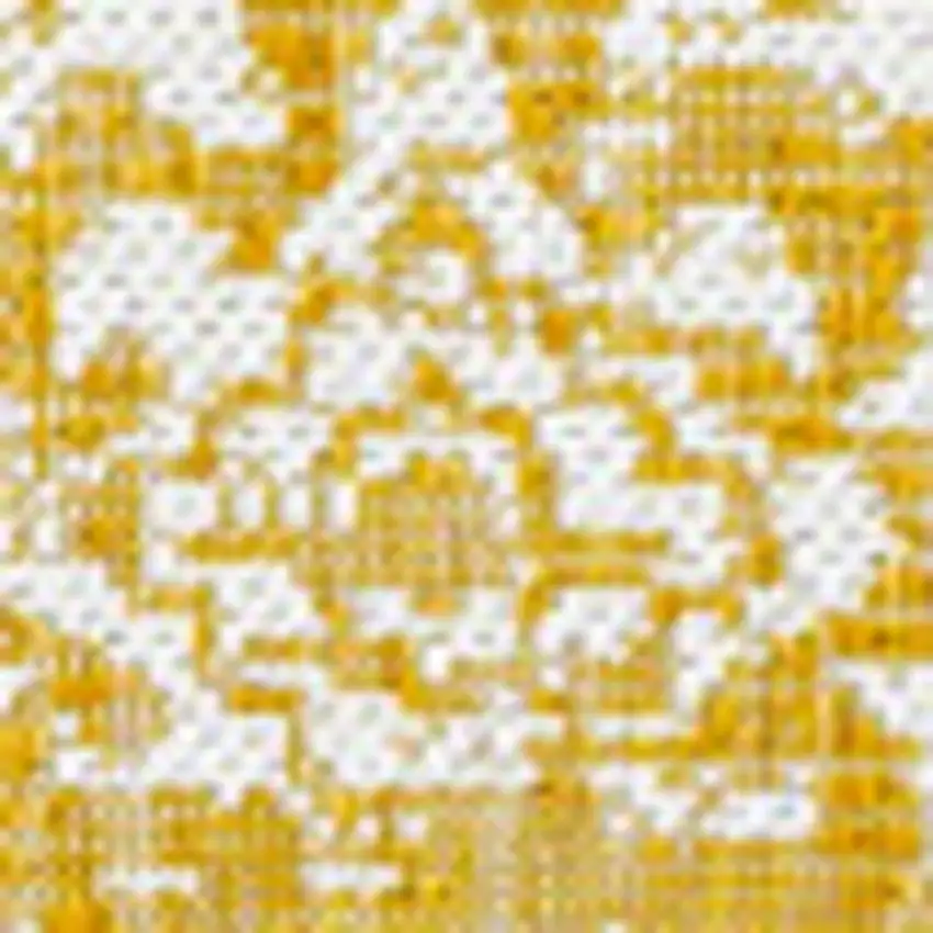 Yellow And Cream Medallion Indoor Outdoor Area Rug Photo 2