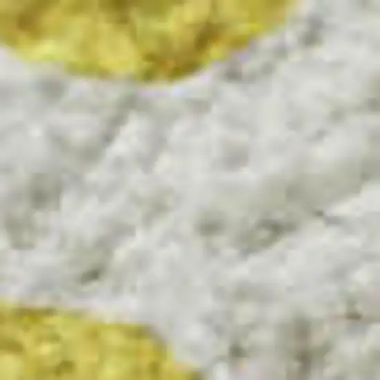 Yellow And Ivory Abstract Washable Area Rug With UV Protection Photo 7