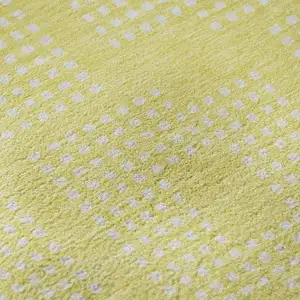 Photo of Yellow And Ivory Geometric Washable Area Rug With UV Protection