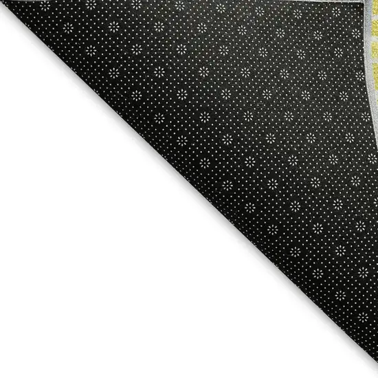 Yellow And Ivory Geometric Washable Area Rug With UV Protection Photo 3