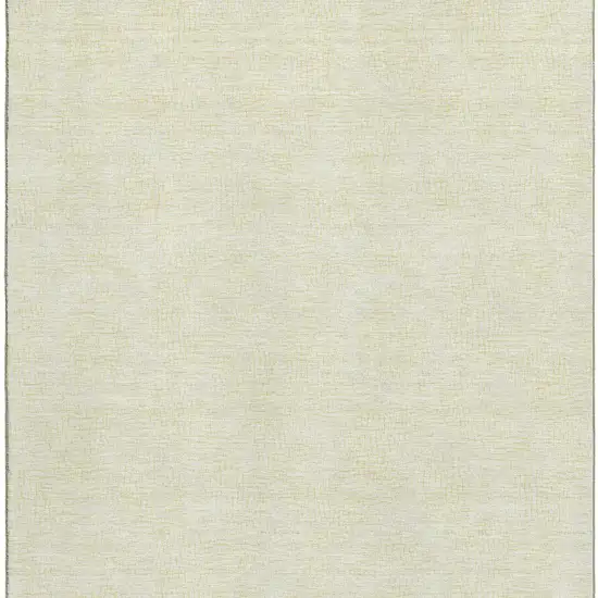 Yellow And Ivory Geometric Washable Area Rug With UV Protection Photo 4