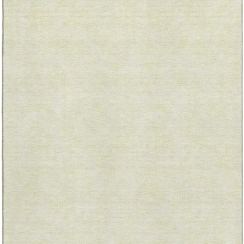 Yellow And Ivory Geometric Washable Area Rug With UV Protection Photo 4