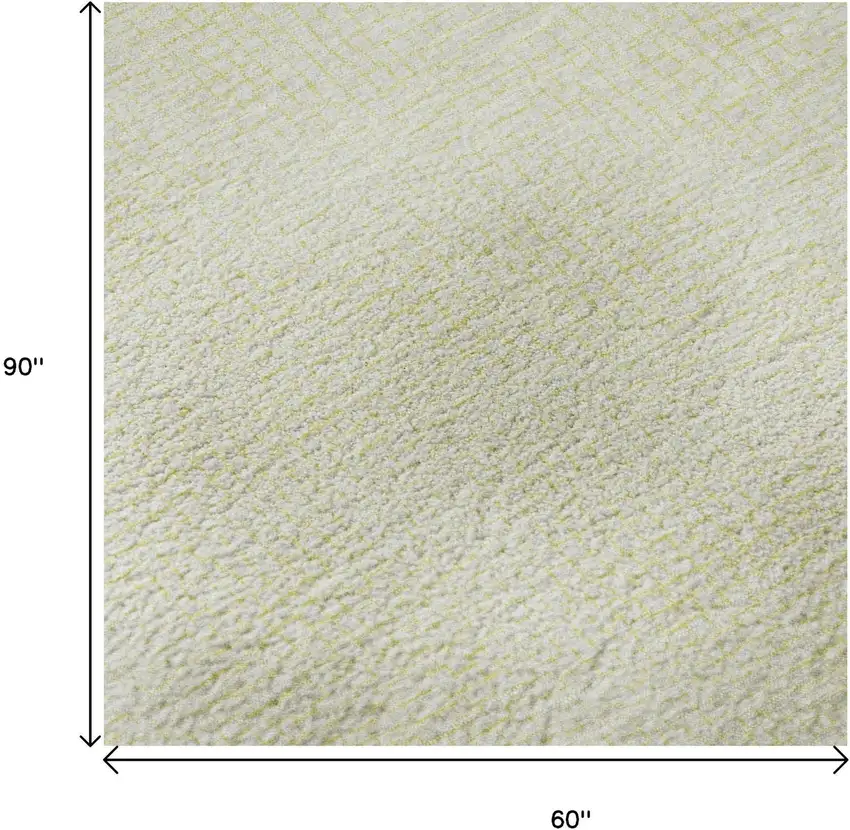 Yellow And Ivory Geometric Washable Area Rug With UV Protection Photo 8