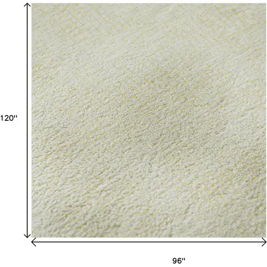 Yellow And Ivory Geometric Washable Area Rug With UV Protection Photo 8