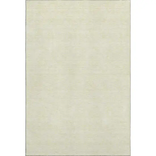 Yellow And Ivory Geometric Washable Area Rug With UV Protection Photo 4