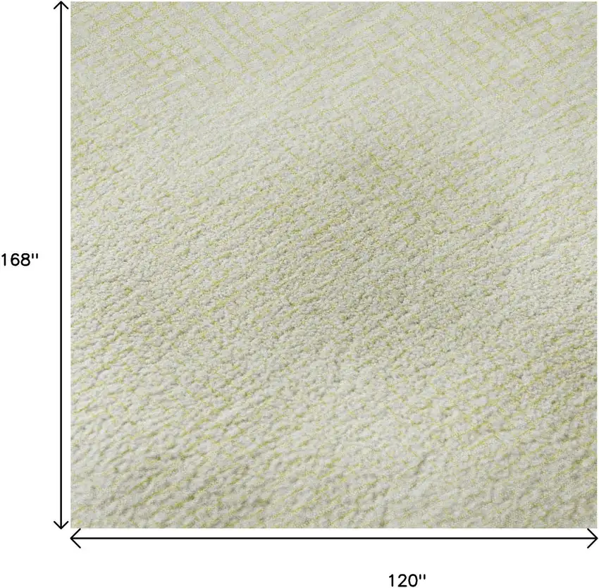 Yellow And Ivory Geometric Washable Area Rug With UV Protection Photo 8