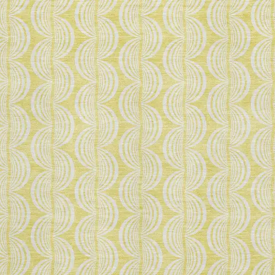 Yellow And Ivory Ogee Washable Area Rug With UV Protection Photo 2