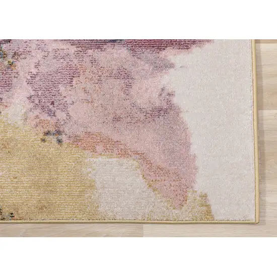 Yellow And Pink Floral Area Rug Photo 9