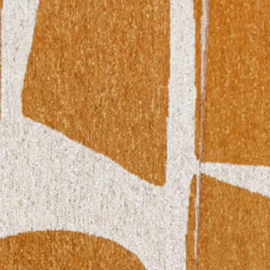 Yellow And White Geometric Washable Area Rug Photo 3