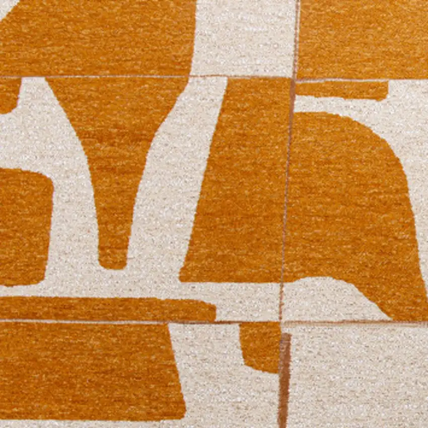 Yellow And White Geometric ,Washable, Area Rug Photo 7