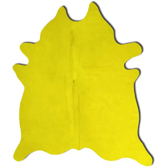 Yellow Cowhide Area Rug Photo 4