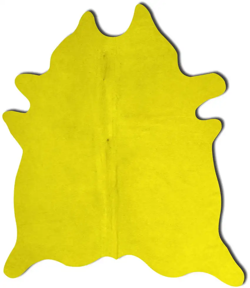 Yellow Cowhide Area Rug Photo 4