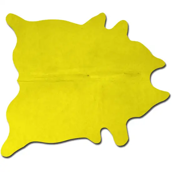 Yellow Cowhide Area Rug Photo 2