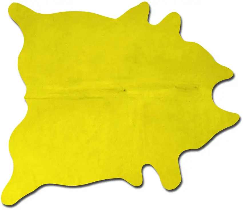 Yellow Cowhide Area Rug Photo 2
