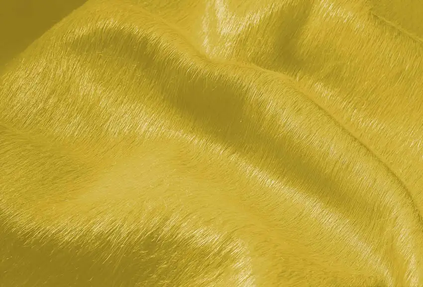 Yellow Cowhide Area Rug Photo 8