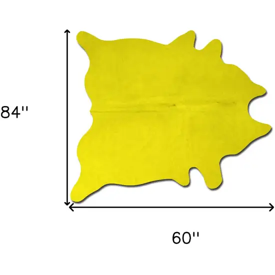 Yellow Cowhide Area Rug Photo 3