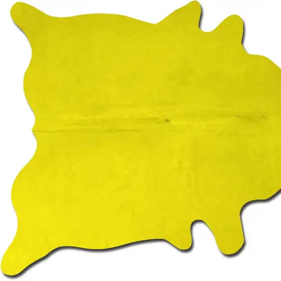 Yellow Cowhide Area Rug Photo 6