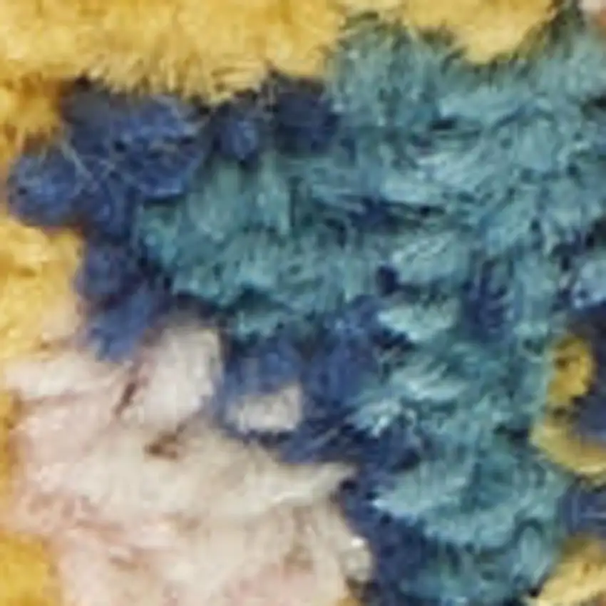 Yellow Floral Power Loom Area Rug Photo 3