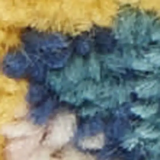 Yellow Floral Power Loom Area Rug Photo 3