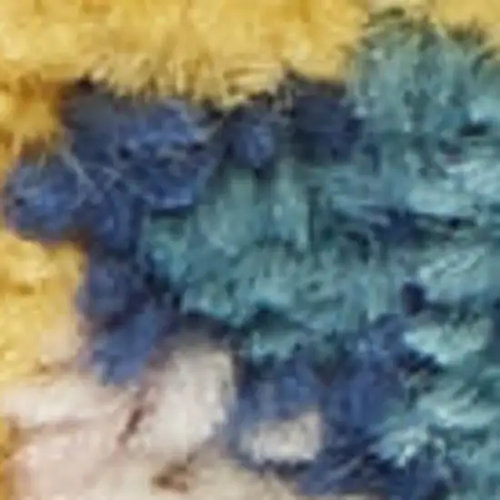 Yellow Floral Power Loom Area Rug Photo 3