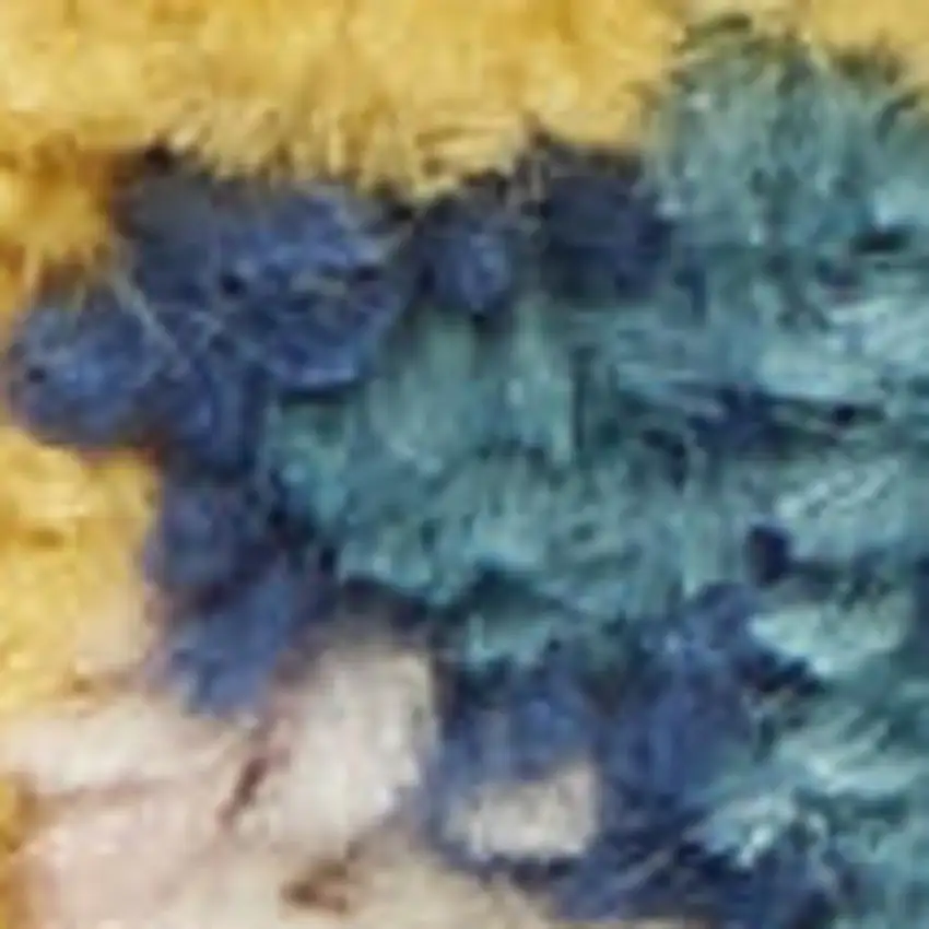 Yellow Floral Power Loom Area Rug Photo 3