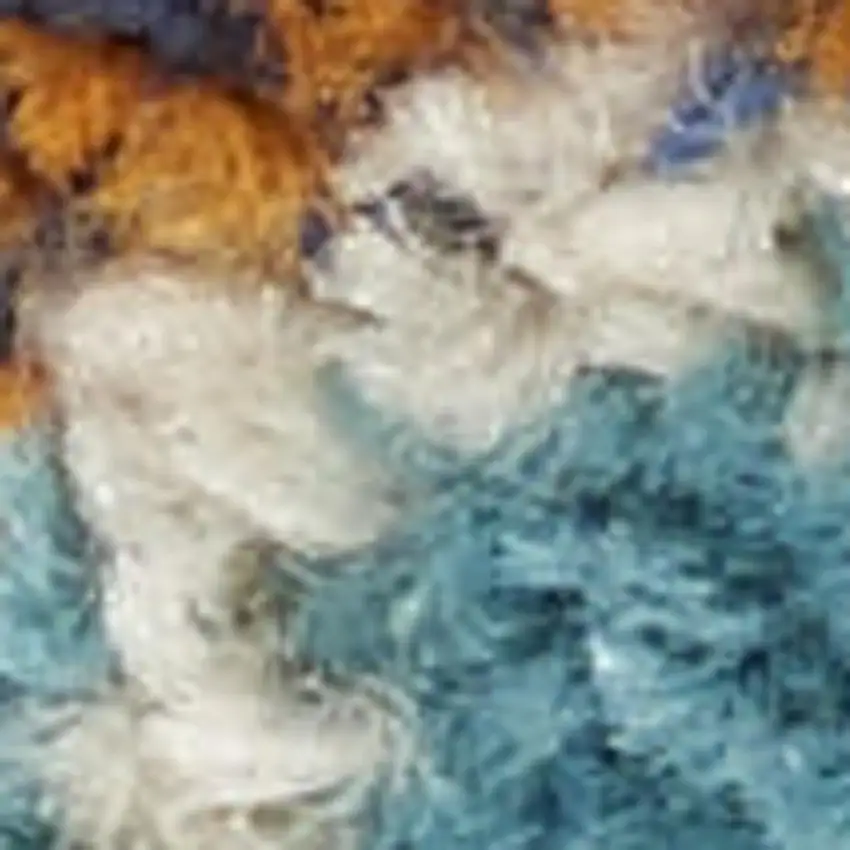 Yellow Floral Power Loom Area Rug Photo 4