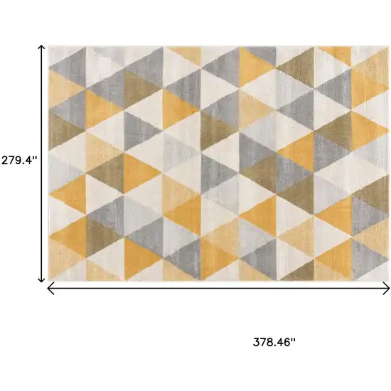 Yellow Geometric Area Rug Photo 3