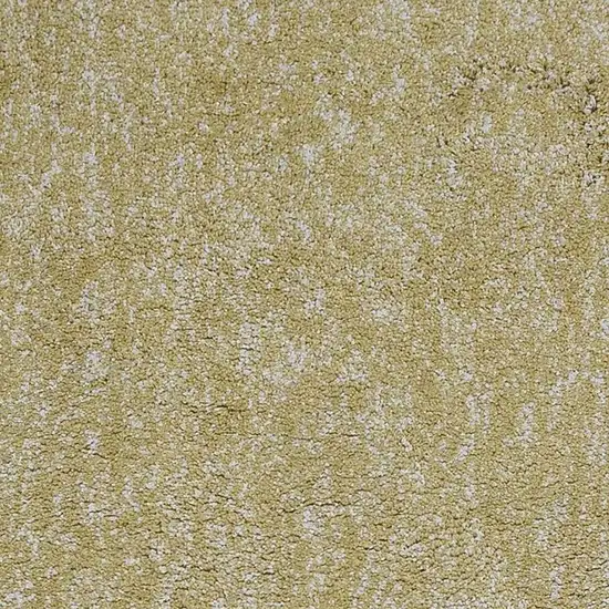 8' Yellow Shag Hand Woven Runner Rug Photo 4