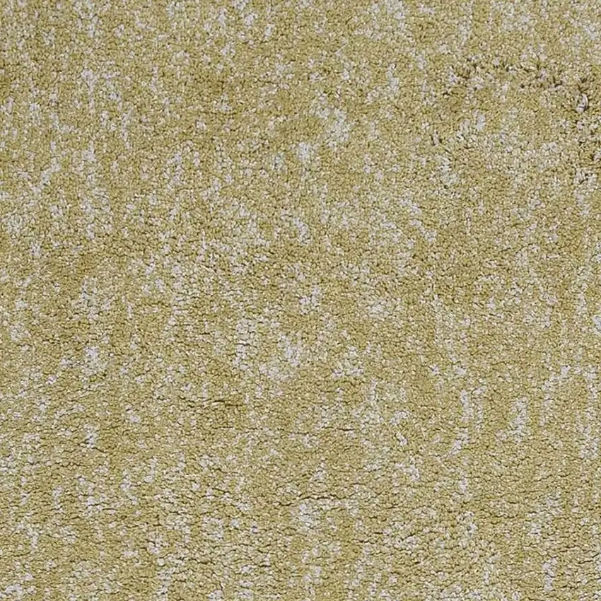 8' Yellow Shag Hand Woven Runner Rug Photo 4